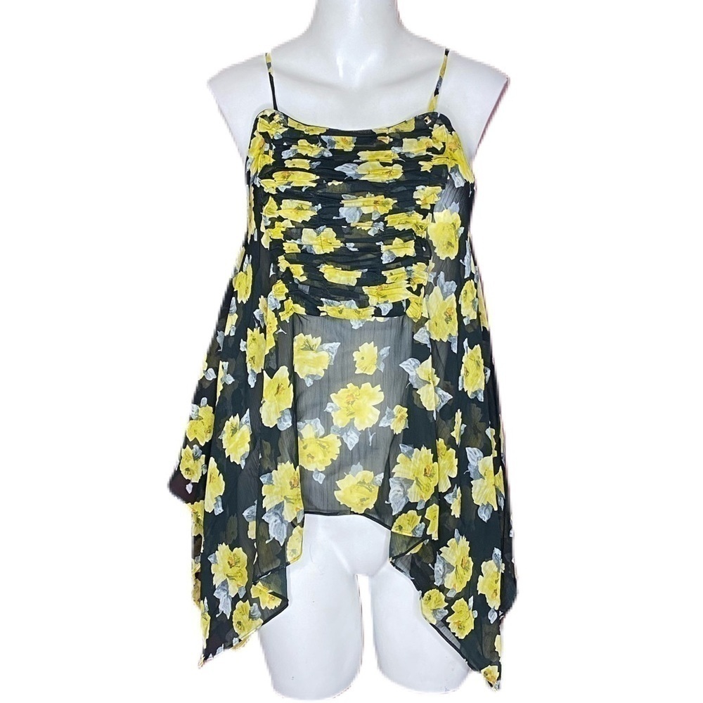 Zara Basic Floral Asymmetric Blouse
